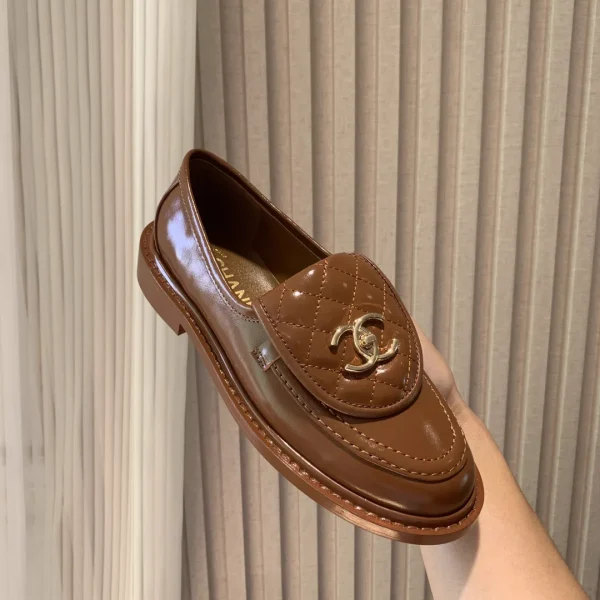 Quilted Leather Loafer Flats image 1