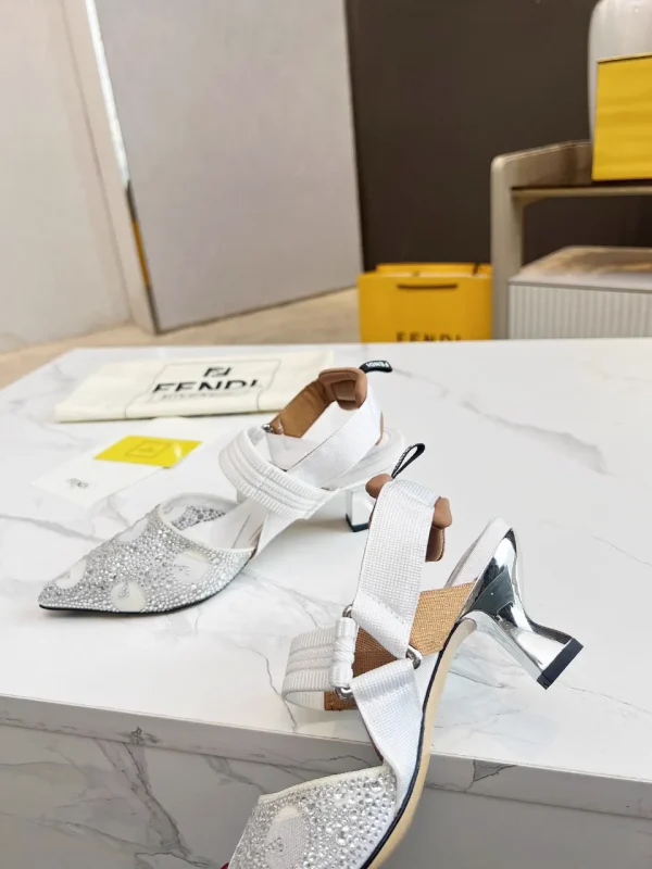 Rhinestone Embellished Slingback Heels image 1