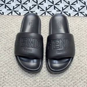 FENDI Leather Slide Sandals image 1