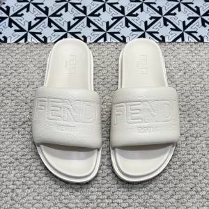 FENDI Roma Embossed Slide Sandals image 1