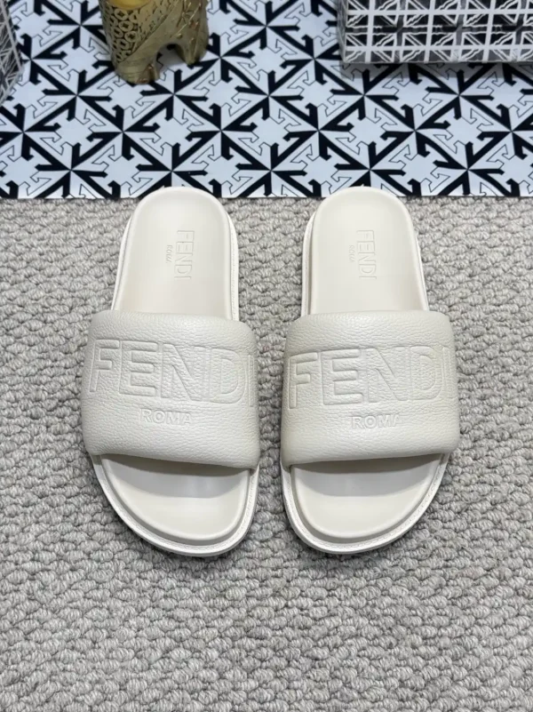 FENDI Roma Embossed Slide Sandals image 1