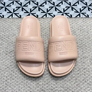 FENDI Embossed Logo Slide Sandals image 1