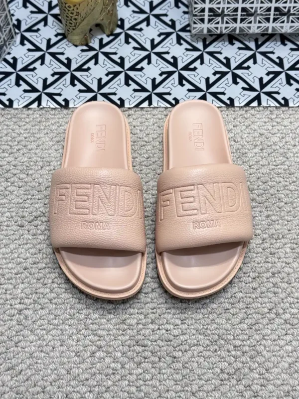 FENDI Embossed Logo Slide Sandals image 1