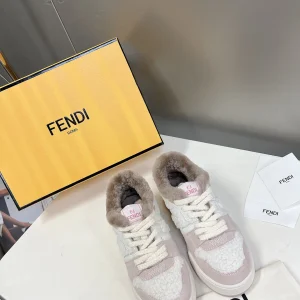 FENDI Match Casual Sneakers with Shearling Lining image 1