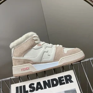 FENDI Match High Top Casual Sneakers with Shearling Lining image 1