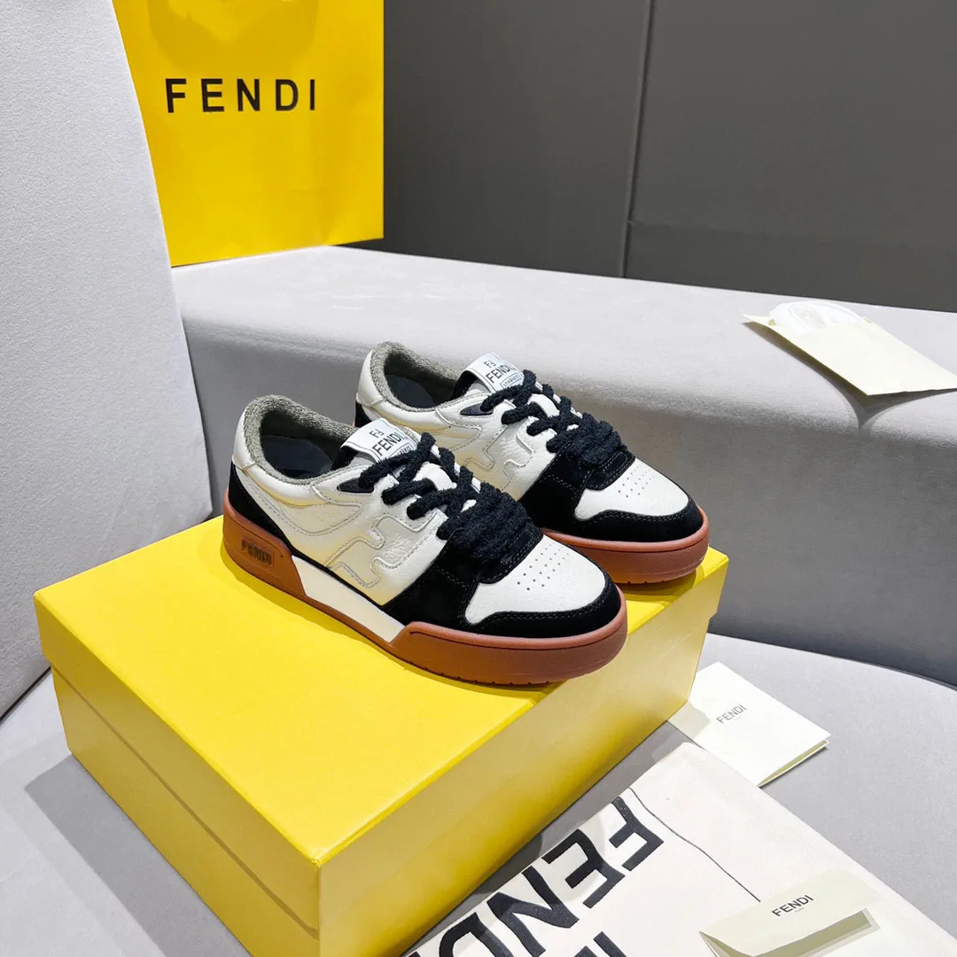 Fendi FD Match Platform Retro Sneakers image 1