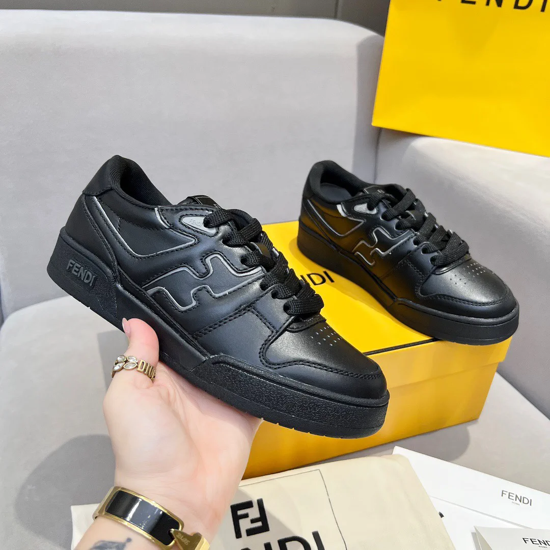 FENDI Black Low-Top Sneakers image 1
