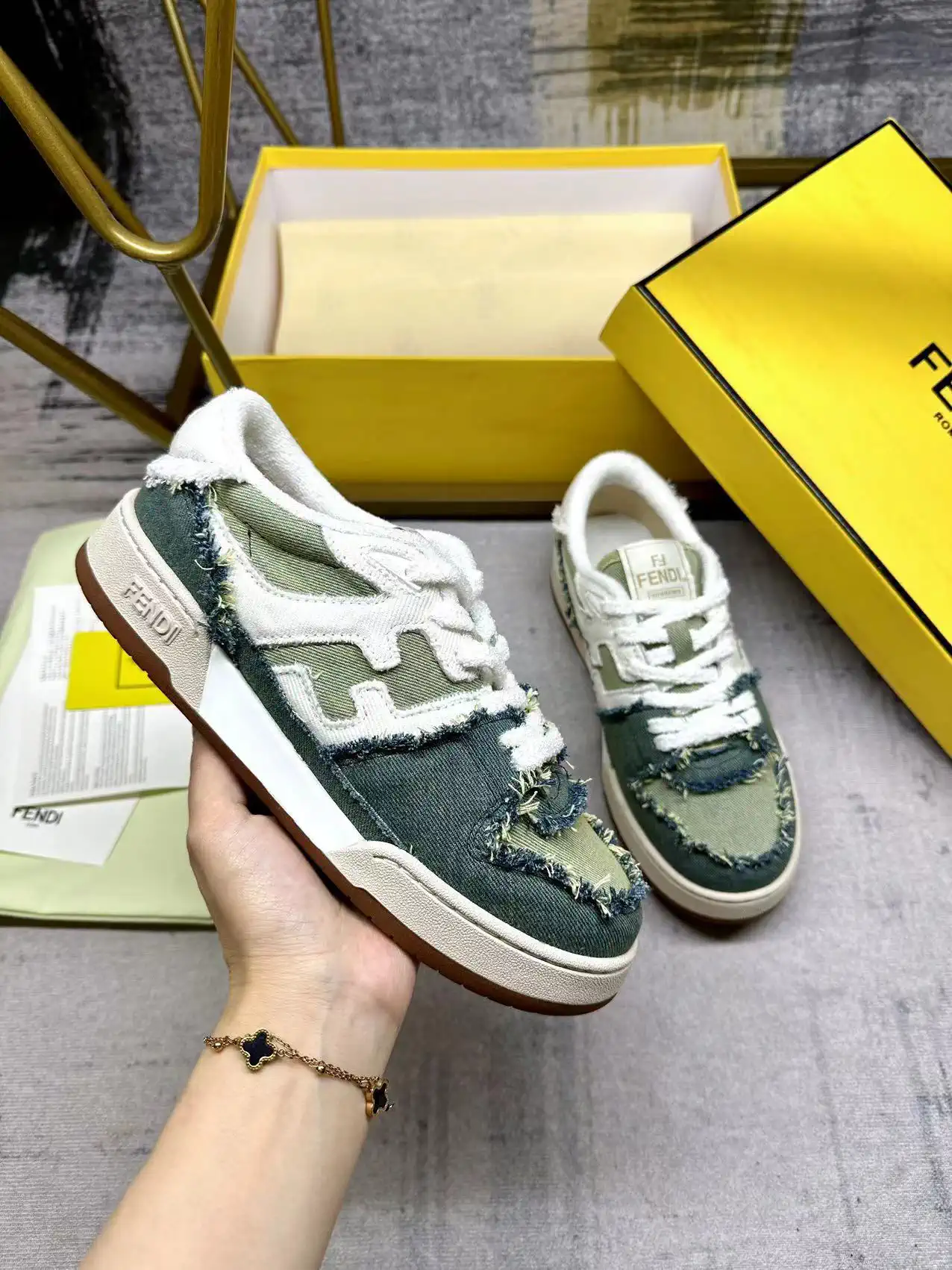 FENDI Match Lace-Up Sneakers image 1