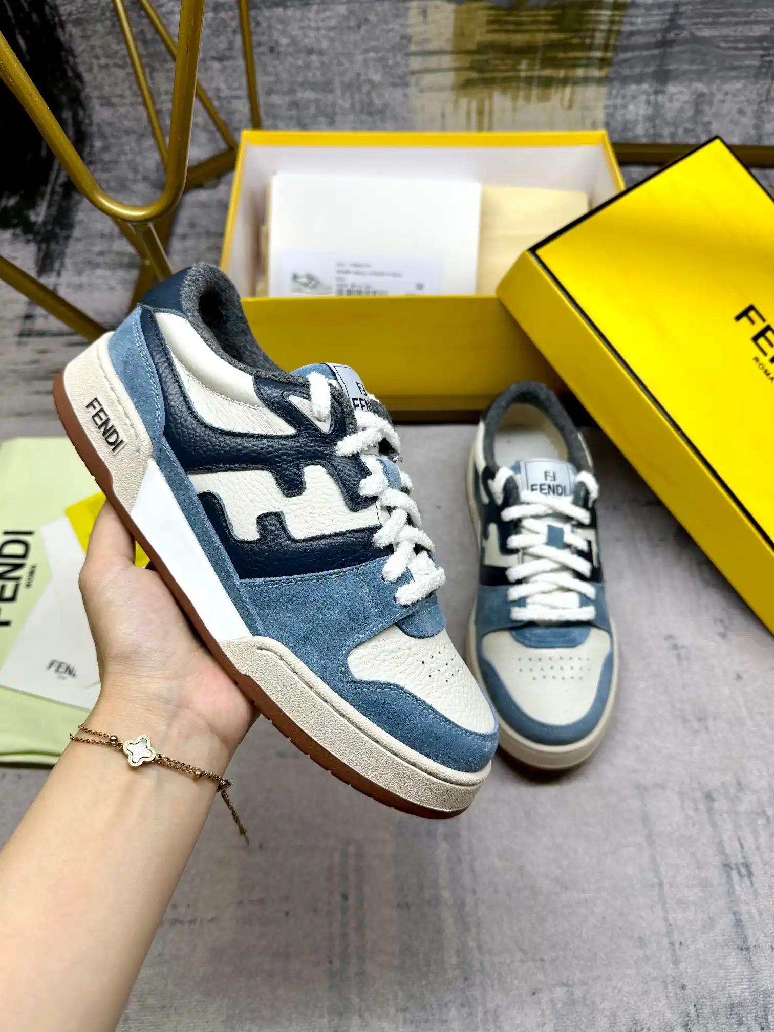 FENDI Match Lace-Up Sneakers image 1
