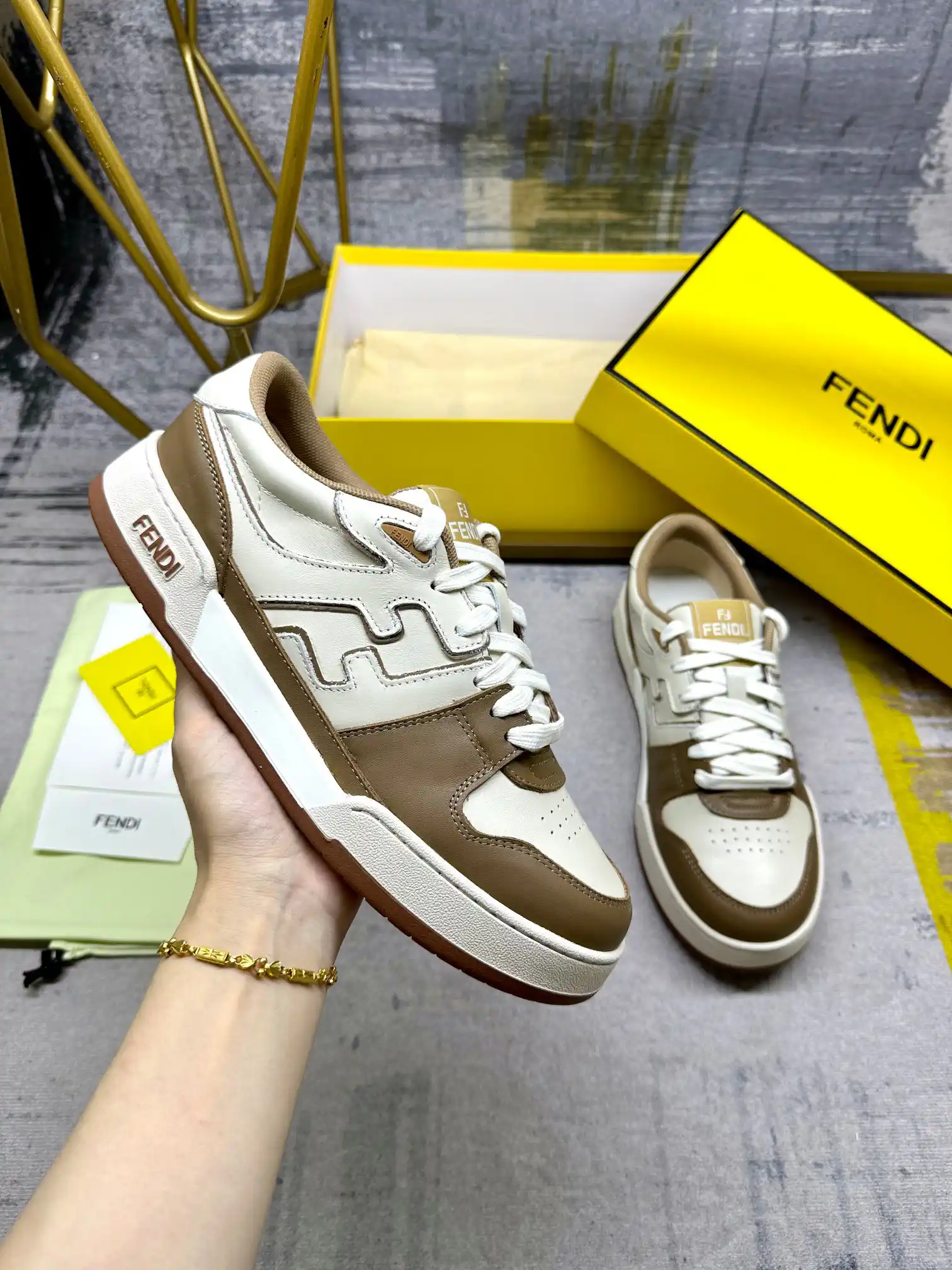 FENDI Match Lace-Up Sneakers image 1