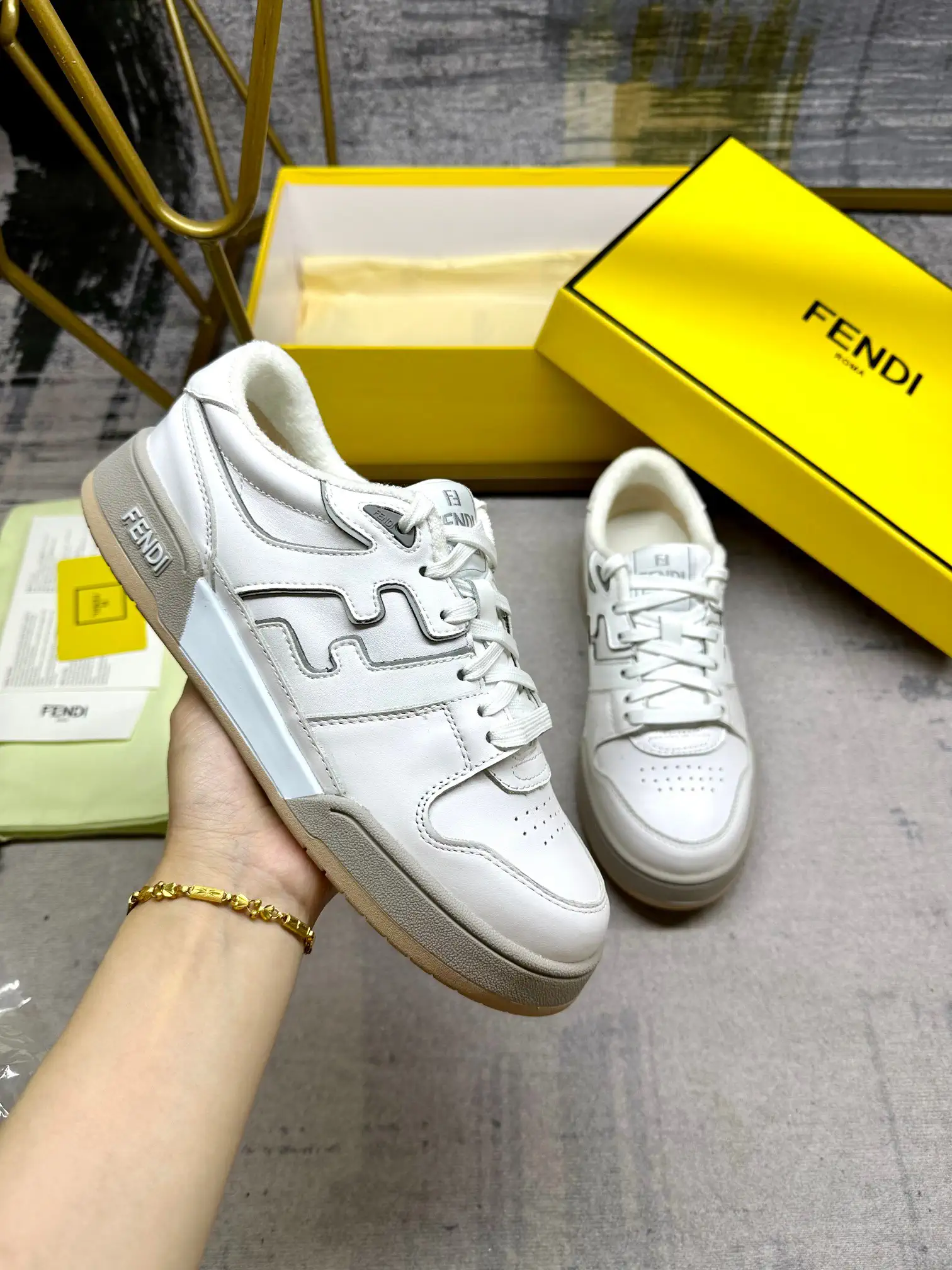 FENDI Match Lace-Up Sneakers image 1