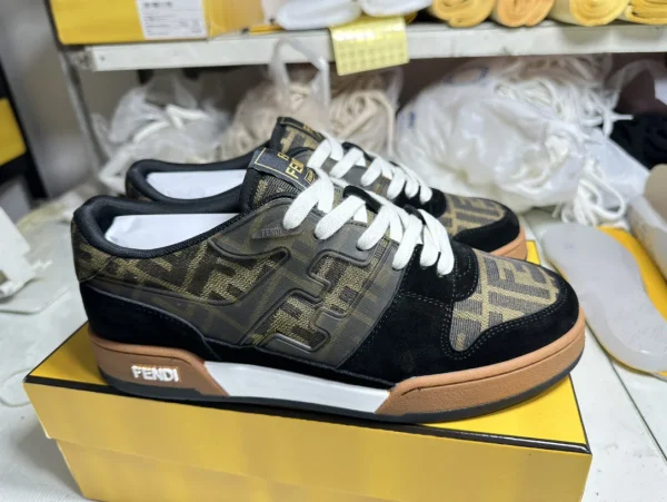 FENDI MATCH Suede Low-Top Casual Sneakers image 1