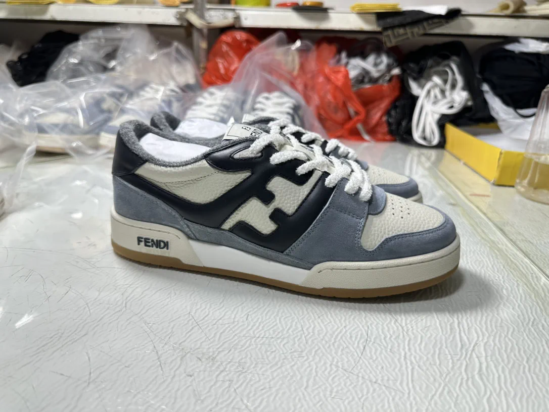 FENDI MATCH Suede Low-Top Casual Sneakers image 1