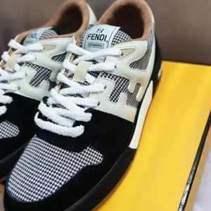 FENDI MATCH Suede Low-Top Casual Sneakers image 1