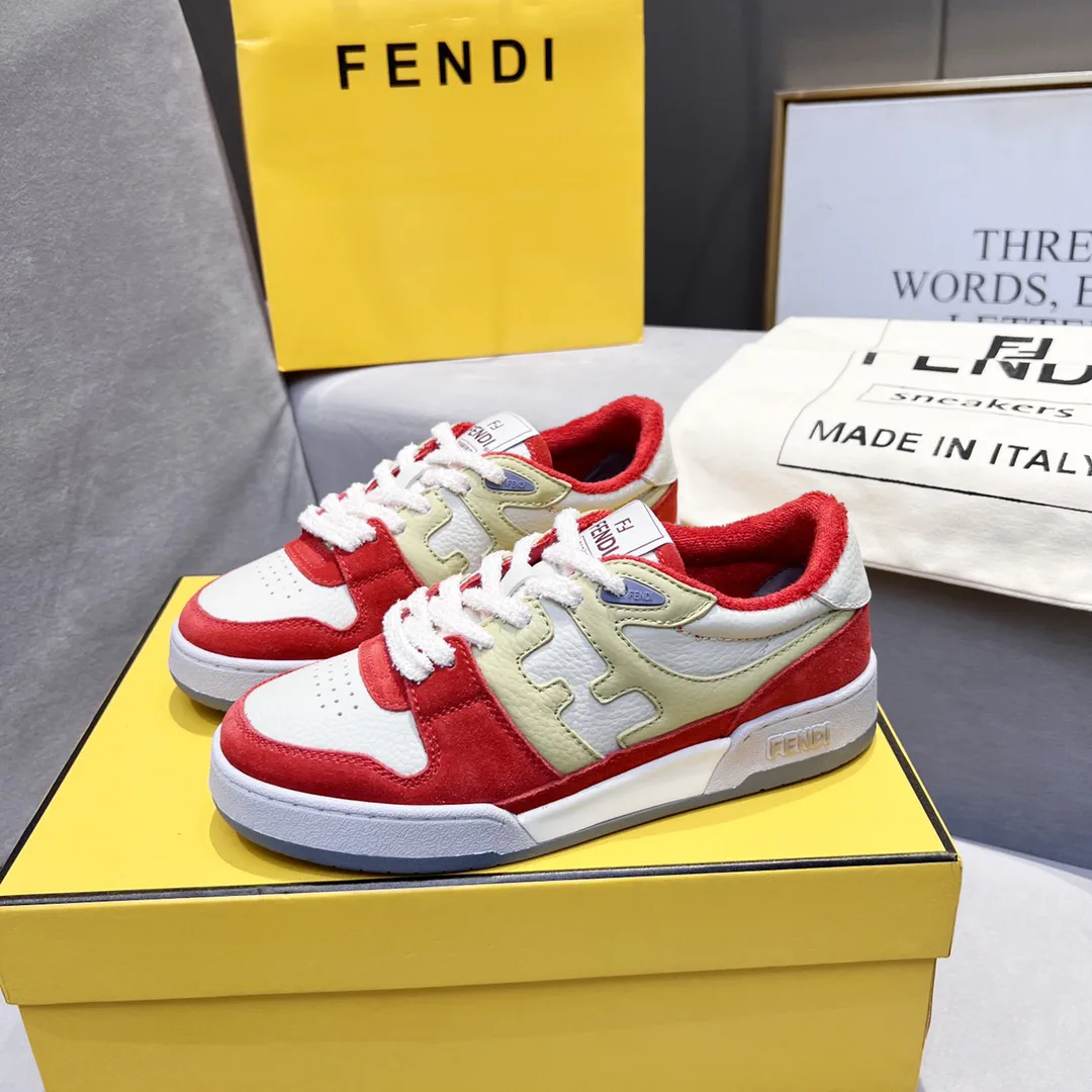 Fendi FD Match Platform Retro Sneakers image 1