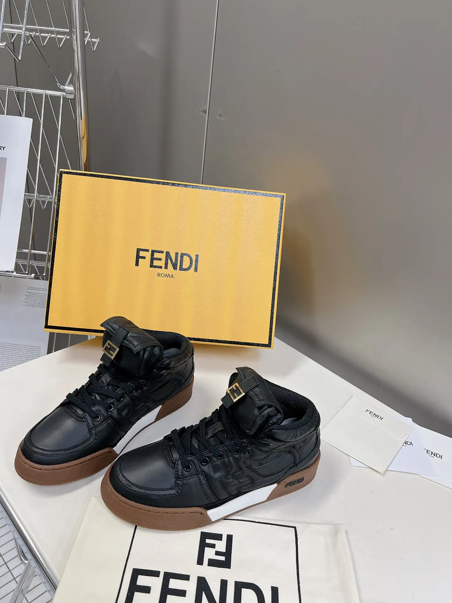 Fendi Baguette 25th Anniversary Capsule High-Top Sneakers image 1