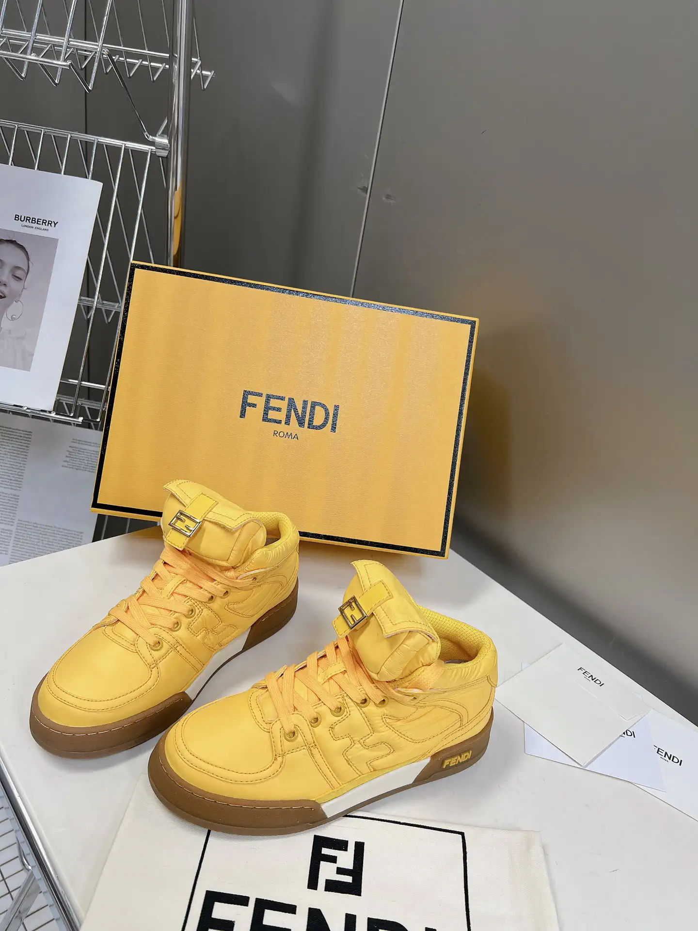 Fendi Baguette 25th Anniversary Capsule High-Top Sneakers image 1