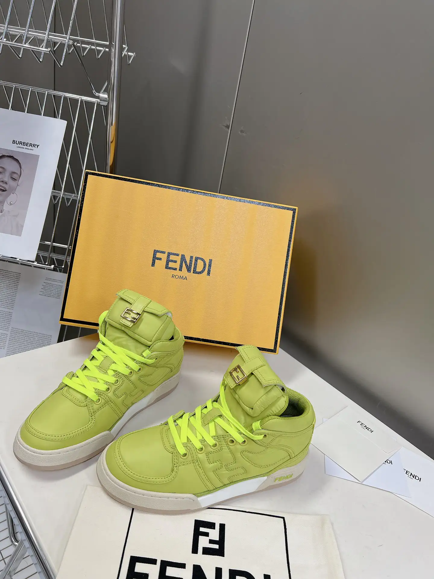 Fendi Baguette 25th Anniversary Capsule High-Top Sneakers image 1