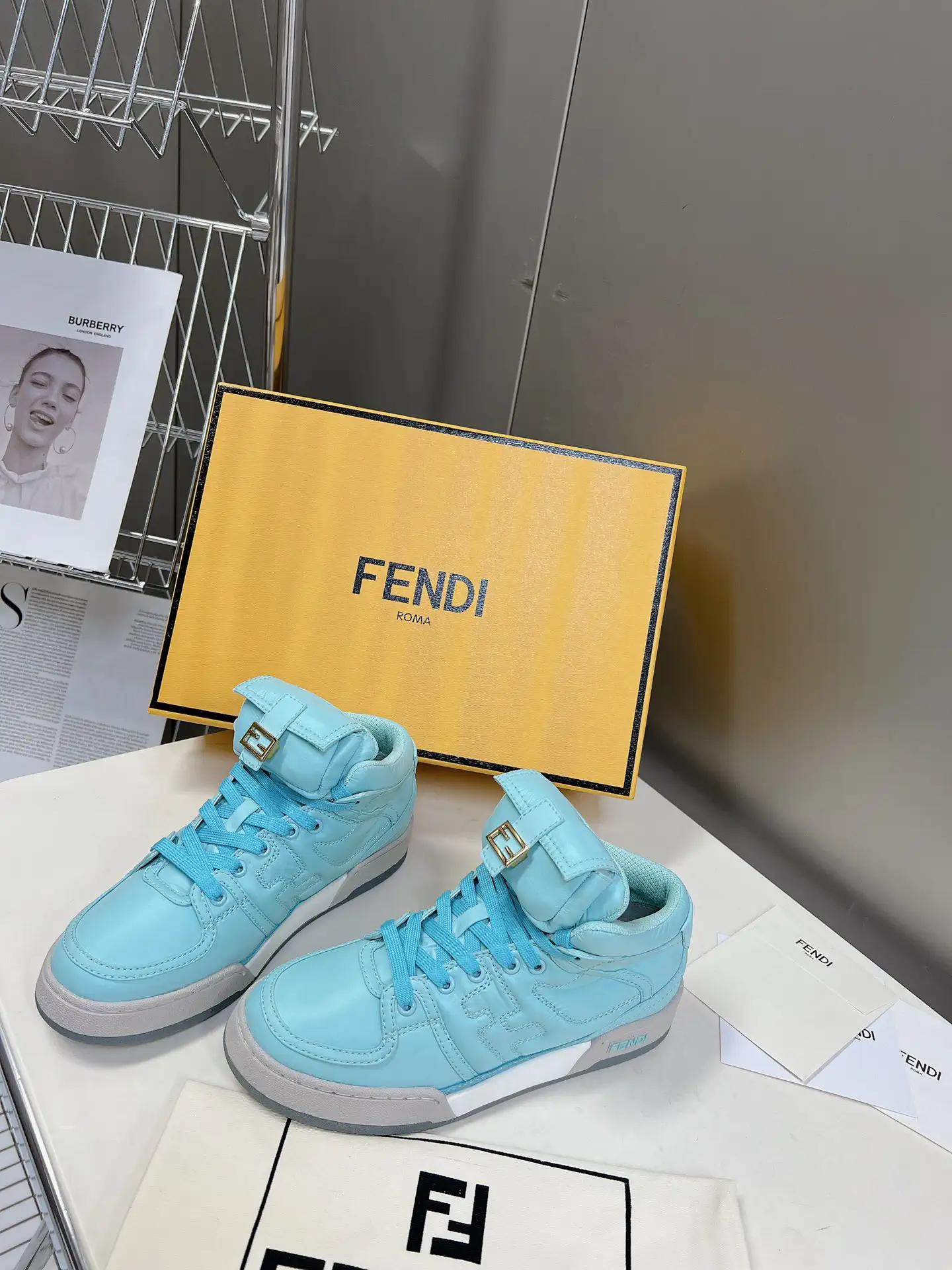 Fendi Baguette 25th Anniversary Capsule High-Top Sneakers image 1