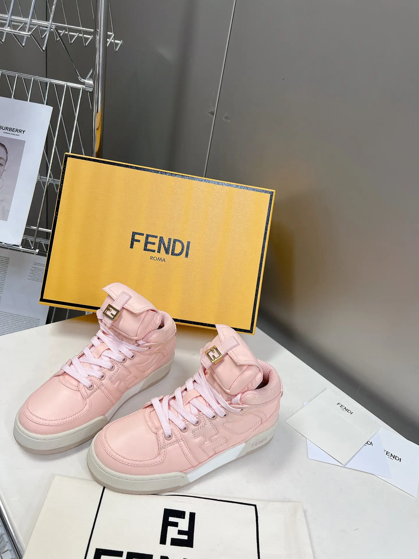 Fendi Baguette 25th Anniversary Capsule High-Top Sneakers image 1