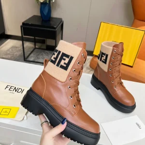 FENDI Flyknit Paneled Fashion Martin Boots image 1