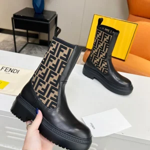 FENDI FF Monogram Platform Chelsea Boots image 1