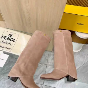 FENDI Chunky Heel Cuffed Tall Boots image 1