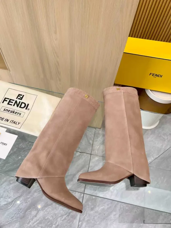 FENDI Chunky Heel Cuffed Tall Boots image 1