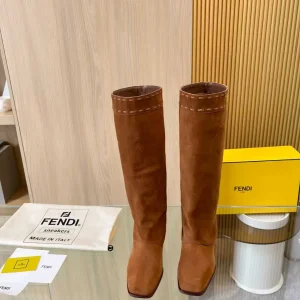 FENDI Chunky Heel Knee-High Trouser Boots image 1