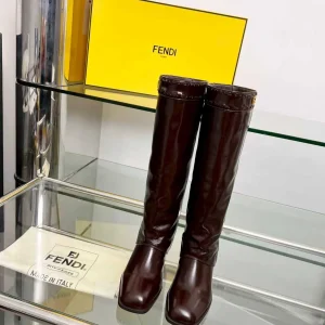 FENDI Chunky Heel Knee-High Trouser Boots image 1
