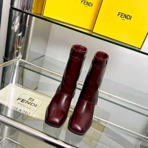 FENDI Chunky Heel Cuffed Straight Tall Boots image 1