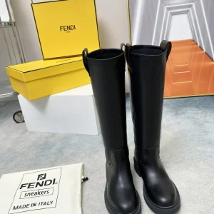 FENDI Black Platform Tall Boots image 1
