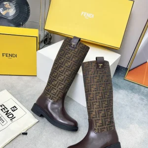 FENDI Monogram Platform Knee-High Boots image 1