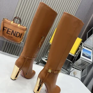 FENDI Delfina Round Toe Knee High Boots image 1