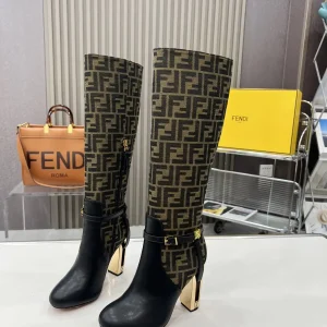 FENDI Delfina Round Toe Knee-High Boots image 1