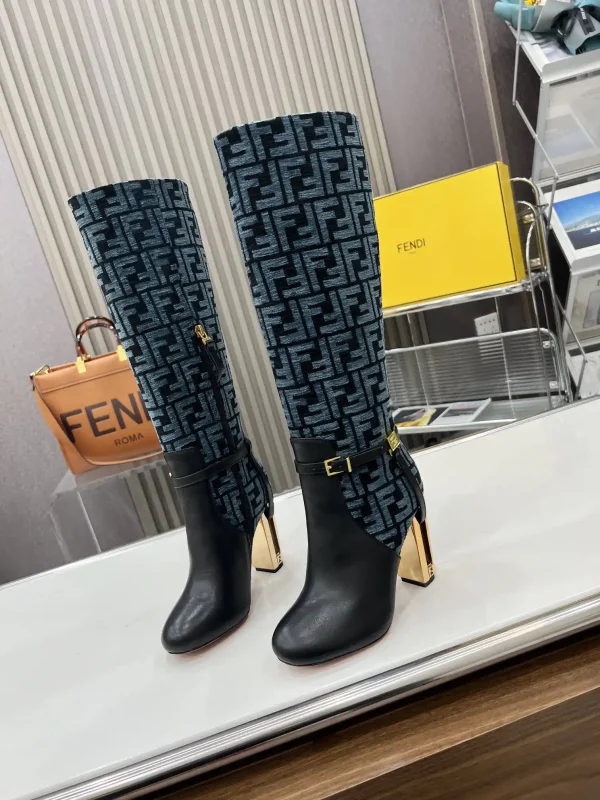 FENDI Delfina Round Toe Knee-High Boots image 1