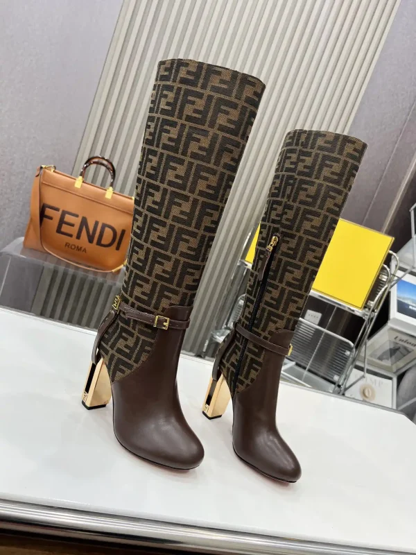 FENDI Delfina Round Toe Knee High Boots image 1