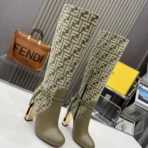 FENDI Delfina Round Toe Knee High Boots image 1