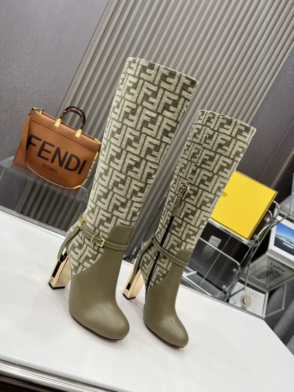 FENDI Delfina Round Toe Knee High Boots image 1