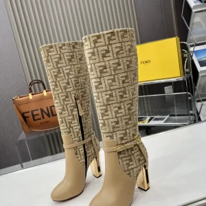 FENDI Delfina Round Toe Knee High Boots image 1