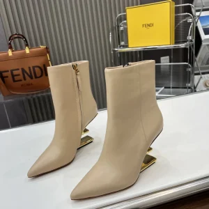 Fendi First Pointed Toe Ankle Boots with F-shaped Heel image 1