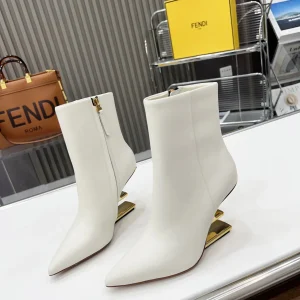 Fendi First Pointed Toe Ankle Boots with F-shaped Heel image 1