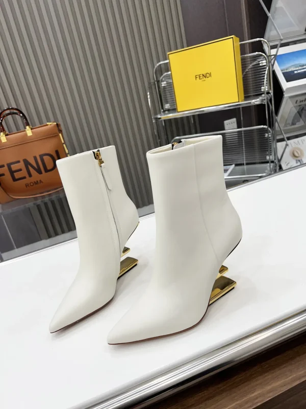Fendi First Pointed Toe Ankle Boots with F-shaped Heel image 1