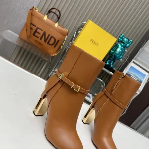 FENDI 2-Way Design Ankle Boots with Detachable Strap Buckle image 1