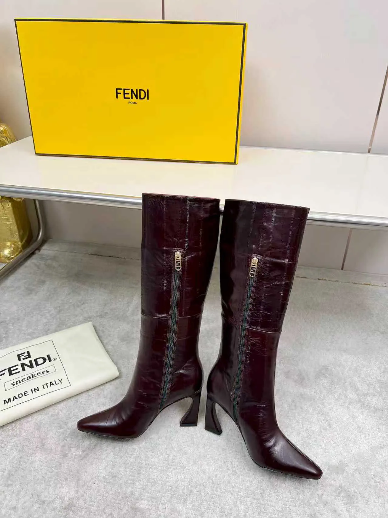 FENDI Women's Knee-High High-Heel Boots image 1