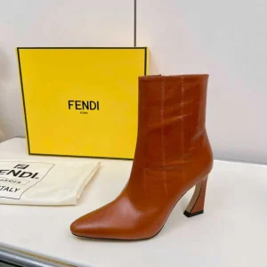 FENDI Women's Pointed Toe High Heel Ankle Boots image 1