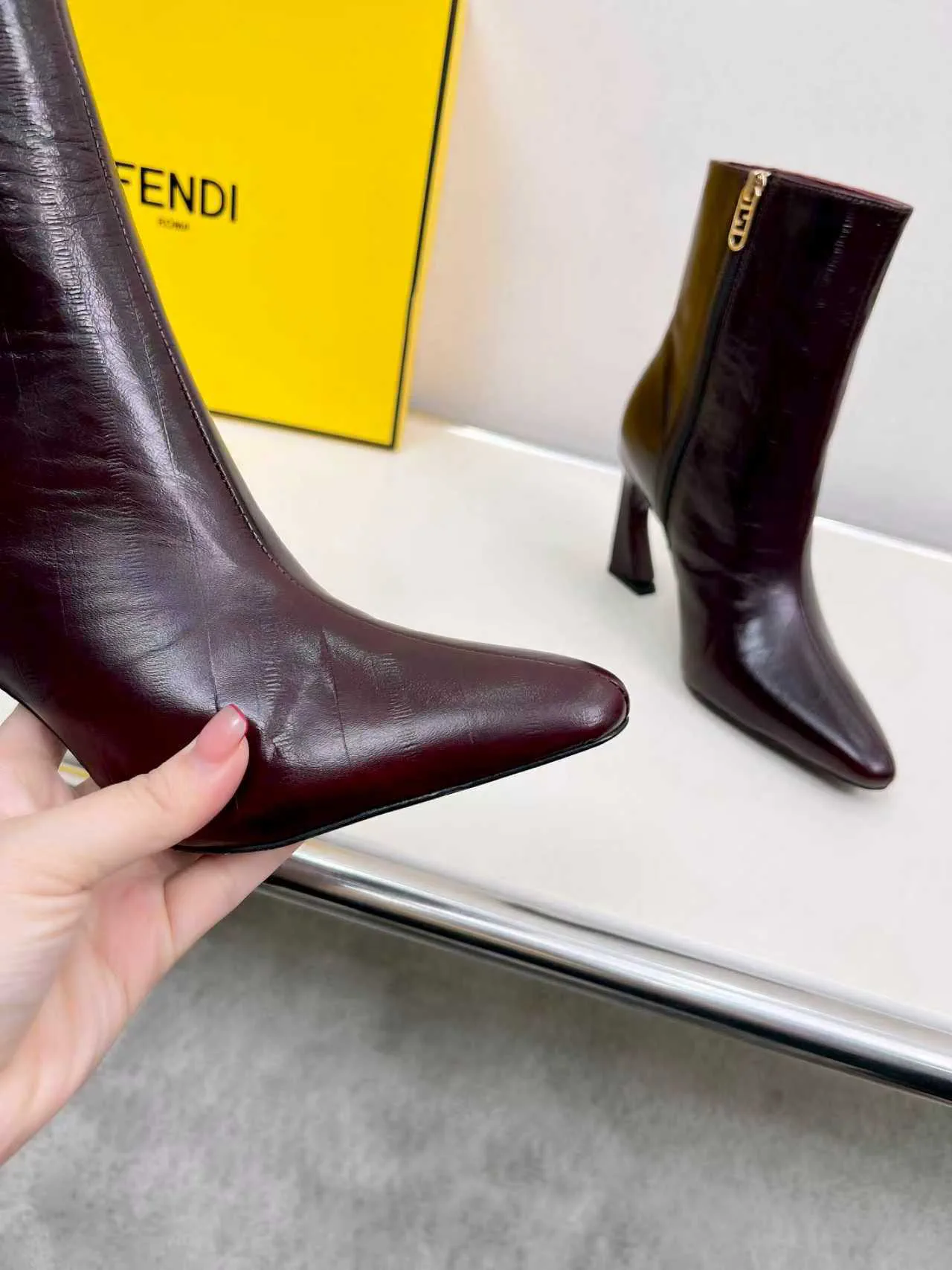 Women's Pointed Toe High Heel Ankle Boots image 1