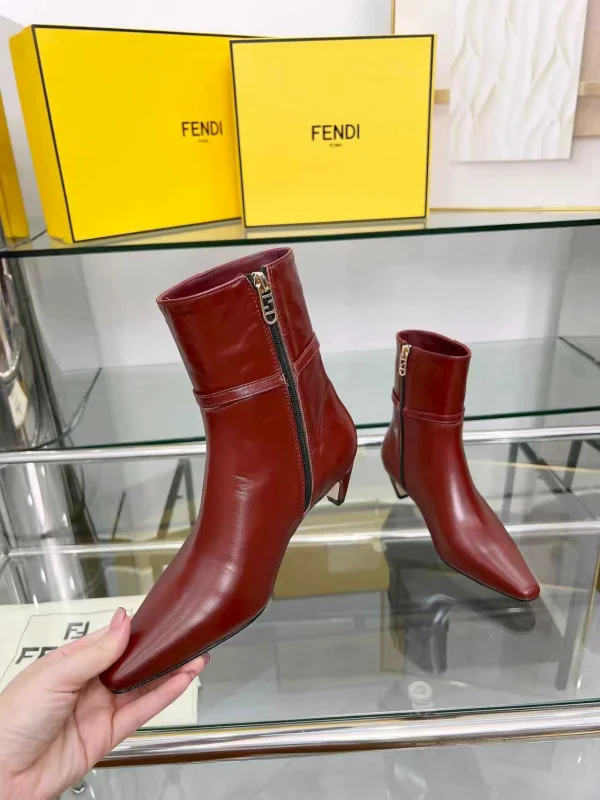 Pointed Toe Kitten Heel Ankle Boots image 1