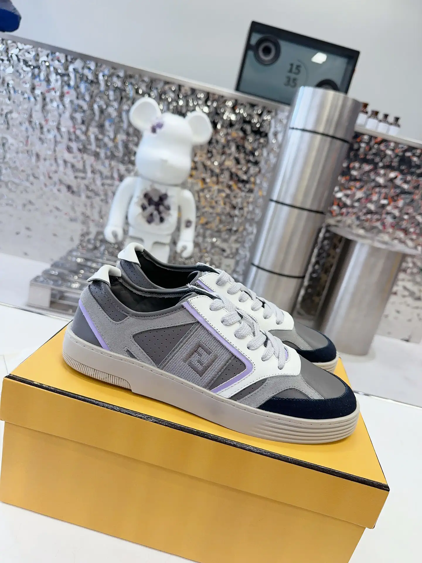 FENDI Unisex Casual Skate Sneakers image 1