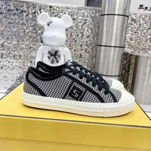 FENDI Domino FF Jacquard Canvas Casual Sneakers image 1